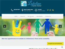 Tablet Screenshot of lakelinefamilydental.com